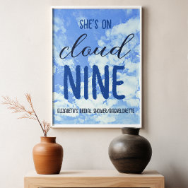 Ze is op de cloud negen! Vrijgezellenfeest/Bachelo Poster