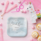 Ze is op de cloud van negen vrijgezellenfeesten papieren bordje (Feest)