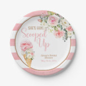 Ze is op maat gescoopt (stripes) papieren bordje (Voorkant)