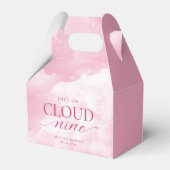 Ze is op roze wolk negen bruids douche bedankdoosjes (Achterkant)