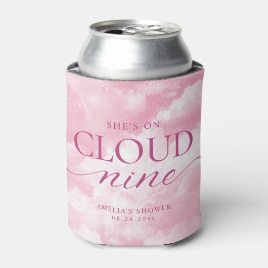 Ze is op roze wolk negen bruids douche blikjeskoeler (Blikje Voorkant)