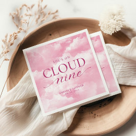 Ze is op roze wolk negen bruids douche servet