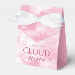 Ze is op roze wolk negen bruidsfeest bedankdoosjes