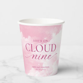 Ze is op roze wolk negen bruidsfeest papieren bekers