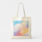 Ze is op wolk 7 Kleurrijke Pastelkleurige Bruidsdo Tote Bag (Achterkant)