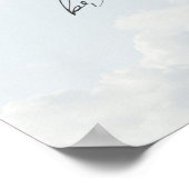 Ze is op wolk 9 Bruidsfeest welkomstbord poster (Hoek)