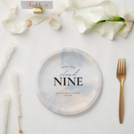 Ze is Op wolk 9 Bruidsmeisjesfeest Droomachtige Pa Papieren Bordje