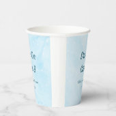 Ze is op wolk 9 Droom Hemelblauwe Bruidsdouche  Papieren Bekers (Rechts)