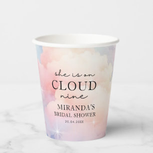 Ze is op wolk 9 Droomster Bridal Shower Papieren Bekers