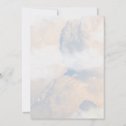 Ze is op wolk 9 Elegante Bruidsdouche Droomy Kaart (Achterkant)