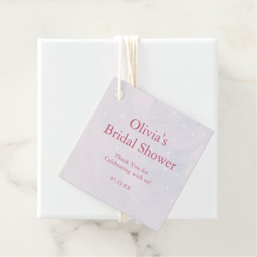 Ze is op wolk 9 Pastel Droom Bruiloft Feestje Bedankjes Labels (In situ)