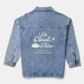 Ze is op wolk 9 vrijgezellenfeest outfit denim jacket (Achterkant)