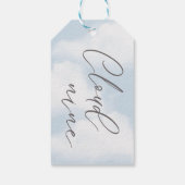 Ze is op Wolk 9 Waterverf Bruidsdouche Cadeaulabel (Achterkant)