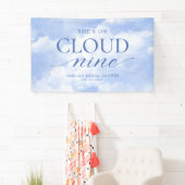 Ze is op wolk negen blauw bruids douche spandoek (Insitu)