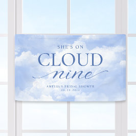 Ze is op wolk negen blauw bruids douche spandoek
