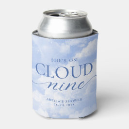 Ze is op wolk negen Blauw Bruidsdouche Blikjeskoeler