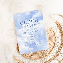Ze is op wolk negen Blauw Bruidsdouche