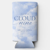 Ze is op wolk negen blauwe bruids douche seltzer blikjeskoeler (Achterkant)