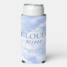 Ze is op wolk negen blauwe bruidsdouche seltzer blikjeskoeler