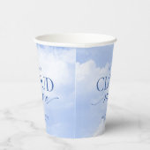 Ze is op wolk negen blauwe bruidsmeisjesfeest papieren bekers (Rechts)