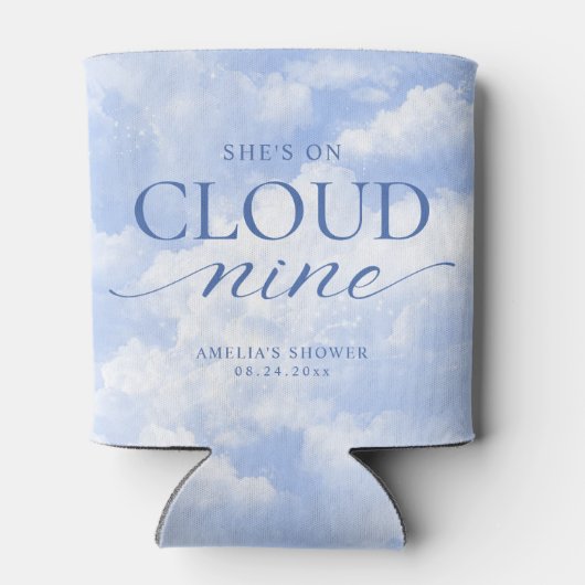 Ze is op wolk negen blauwe bruidsmeubel blikjeskoeler (Achterkant)