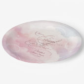 Ze is op wolk negen Bruidsfeest Papieren Bordje (Gekanteld)