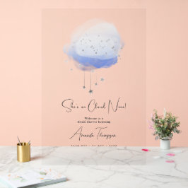 Ze is op wolk negen Bruidsfeest Verwelkoming Acryl Bord