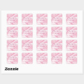 Ze is op wolk negen roze bruidsdouche vierkante sticker (Vel)