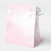 Ze is op wolk negen vrijgezellenfeest roze en goud bedankdoosjes (Achterkant)