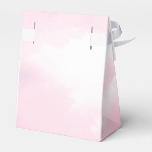 Ze is op wolk negen vrijgezellenfeest roze en goud bedankdoosjes (Achterkant)