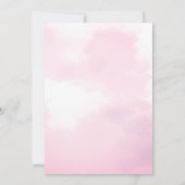 Ze is op wolk negen vrijgezellenfeest roze en goud kaart (Achterkant)