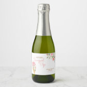 Ze is opgepakt Aangepaste MINI  Sparkling Wijnetiket (Voorkant)