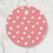 Ze is opgepakt bruidsfeest met roze ijs bedankjes labels (Achterkant)