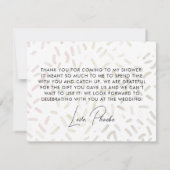 Ze is opgepakt Bruidsmeisjesfeestje Flat Bedankkaart (Achterkant)