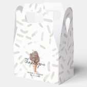 Ze is opgepakt Chocolate Shower Gable Bedankdoosjes (Geopend)