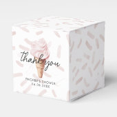 Ze is opgepakt Strawberry Shower Square Bedankdoosjes (Voorkant Zijde)