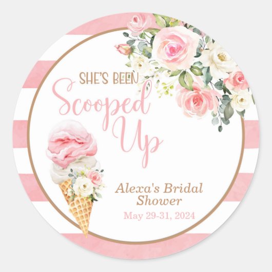 Ze is opgepakt (Stripe) Aangepast Ronde Sticker (Voorkant)