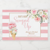 Ze is opgepikt (Stripe) Aangepast MINI Sparkling Wijnetiket (Enkel label)