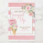 Ze is opgepikt (Stripe) Aangepaste MINI Wijn Etiket (Enkel label)