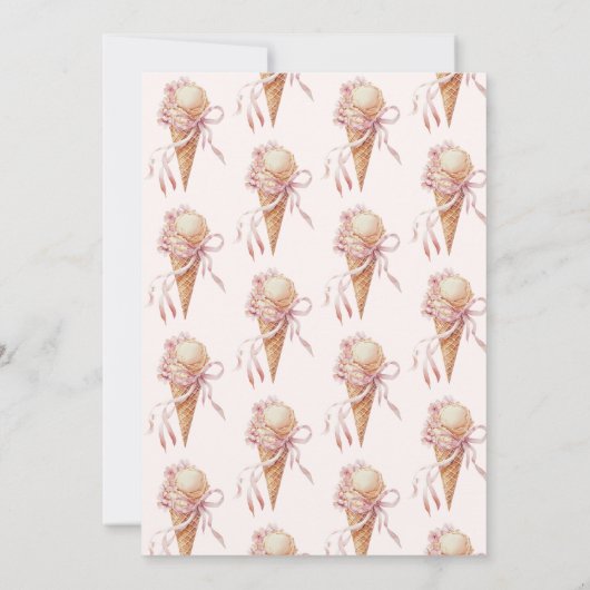 Ze is opgerold Ice Cream Pink Vrijgezellenfeest Kaart (Achterkant)