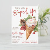 Ze is opgeruimd! Christmas Ice Cream Douche Kaart (Staand voorkant)