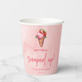 Ze is opgeruimd! Ice Cream Vrijgezellenfeest Papieren Bekers (Achterkant)
