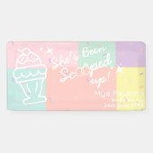 Ze is opgeruimd! Ice Cream Vrijgezellenfeest Spandoek (Horizontaal)