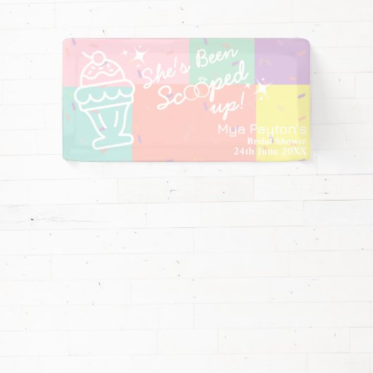 Ze is opgeruimd! Ice Cream Vrijgezellenfeest Spandoek (Insitu)