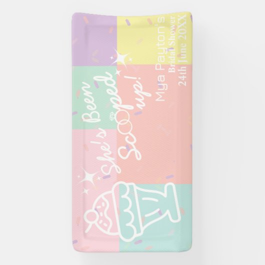 Ze is opgeruimd! Ice Cream Vrijgezellenfeest Spandoek (Verticaal)