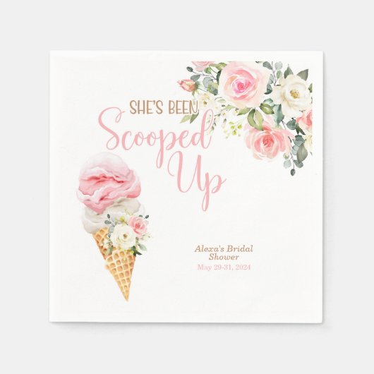 Ze Is Opgeschept Aangepaste Papieren Servetten (Voorkant)