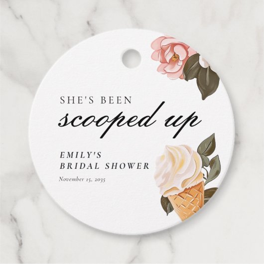 Ze Is Opgeschept Bruidsfeest Bedankjes Labels (Voorkant)