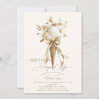 Ze Is Opgeschept Ijs Bridal Shower in Boho-stijl Kaart