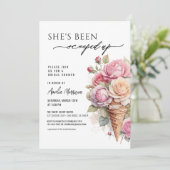 Ze Is Opgeschept Ijs Bruidsdiner Kaart (Staand voorkant)