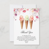 Ze Is Opgeschept Ijs Bruidsfeestje Bedankkaart (Voorkant)